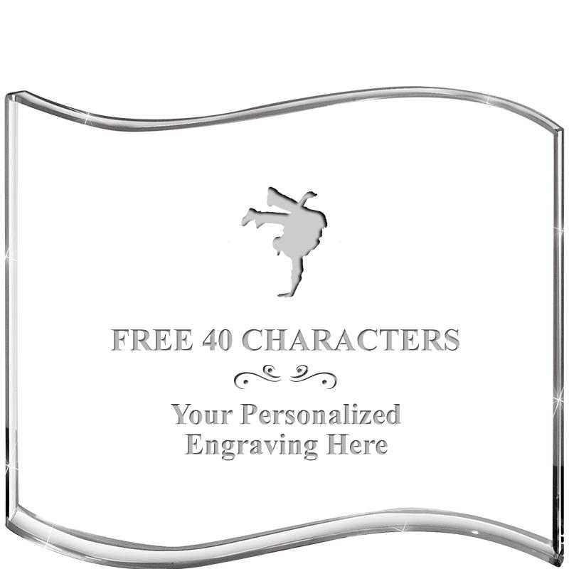 5" HANG TEN WAVE ACRYLIC HZTL