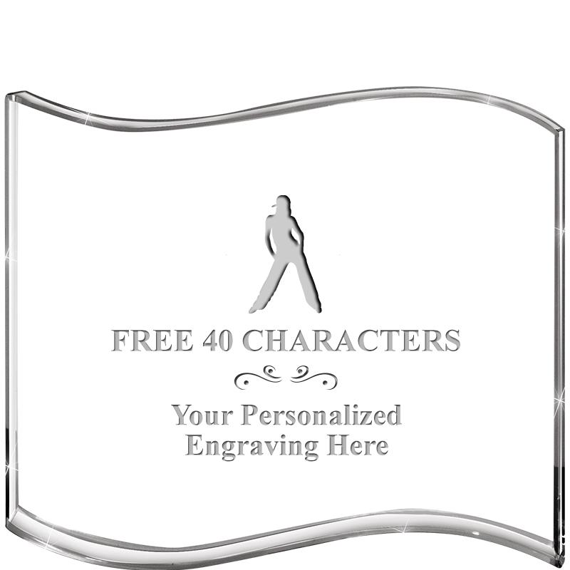 5" HANG TEN WAVE ACRYLIC HZTL