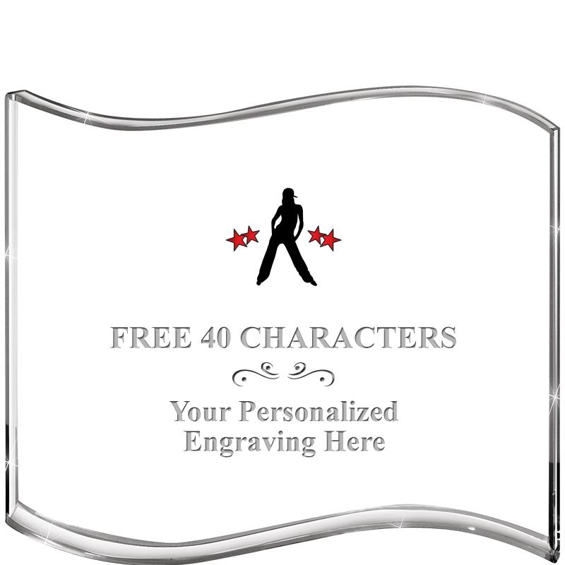 5" HANG TEN WAVE ACRYLIC HZTL