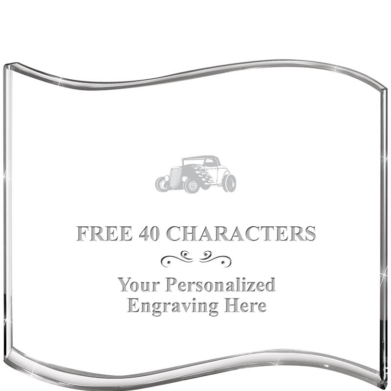 5" HANG TEN WAVE ACRYLIC HZTL