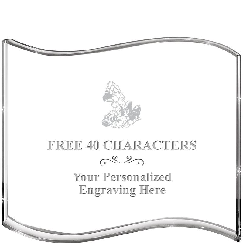 5" HANG TEN WAVE ACRYLIC HZTL