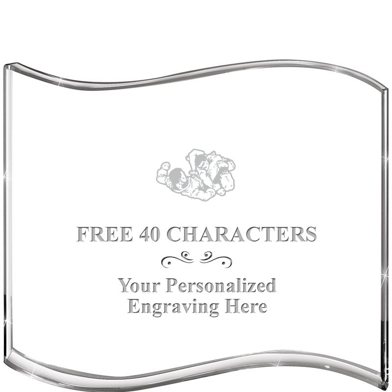 5" HANG TEN WAVE ACRYLIC HZTL