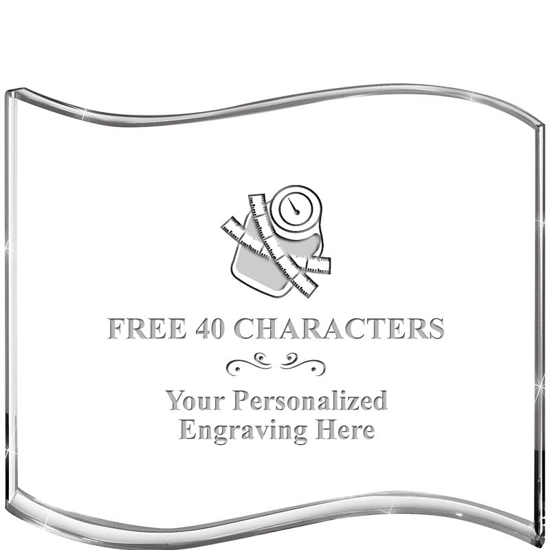 5" HANG TEN WAVE ACRYLIC HZTL