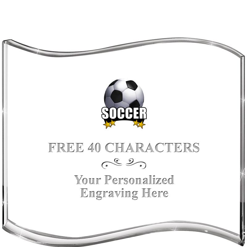 5" HANG TEN WAVE ACRYLIC HZTL