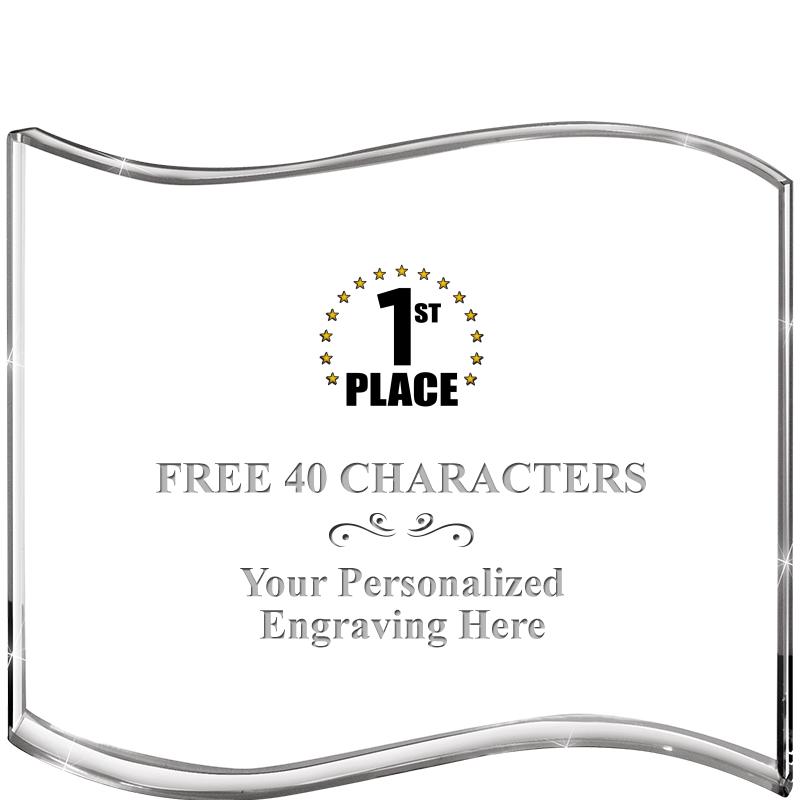 5" HANG TEN WAVE ACRYLIC HZTL