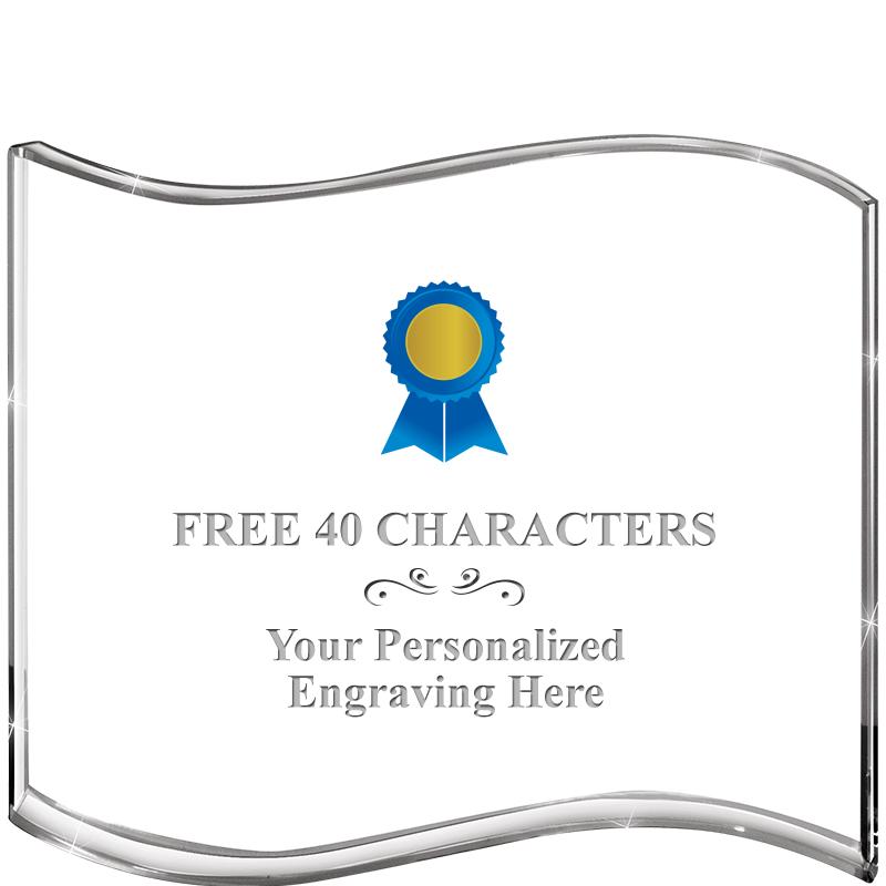 5" HANG TEN WAVE ACRYLIC HZTL