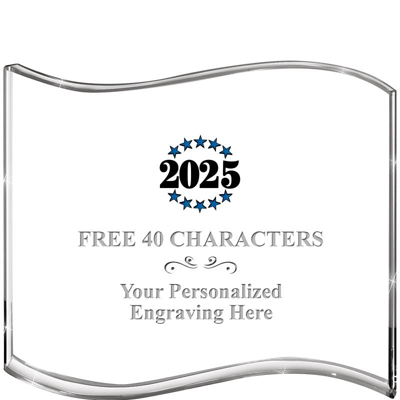 5" HANG TEN WAVE ACRYLIC HZTL