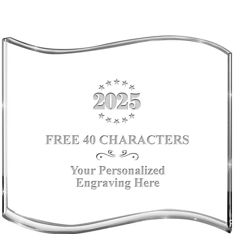 5" HANG TEN WAVE ACRYLIC HZTL