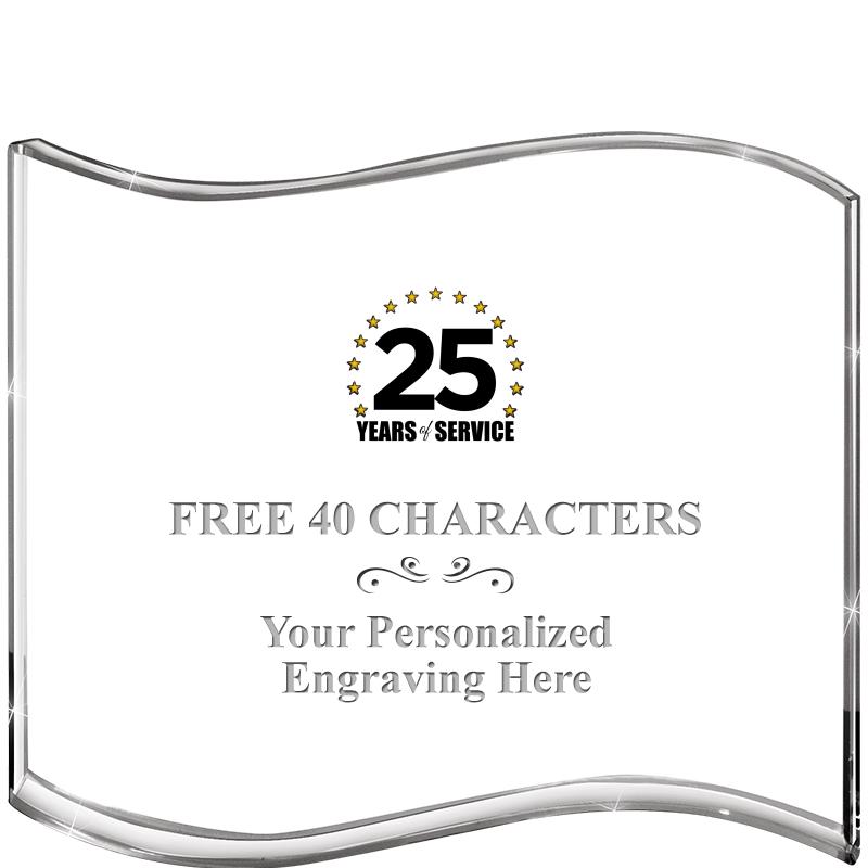 5" HANG TEN WAVE ACRYLIC HZTL