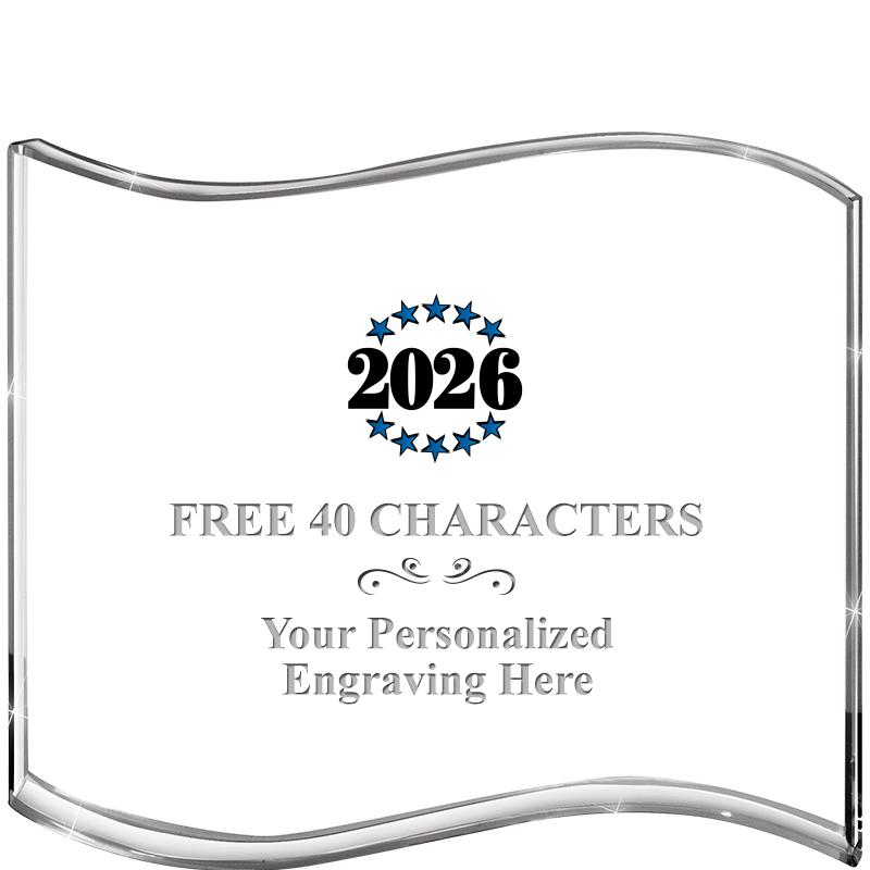 5" HANG TEN WAVE ACRYLIC HZTL