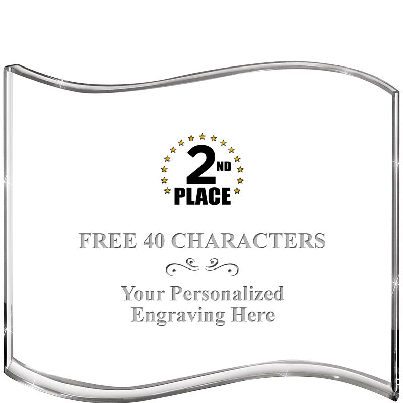 5" HANG TEN WAVE ACRYLIC HZTL