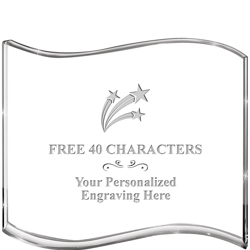 5" HANG TEN WAVE ACRYLIC HZTL