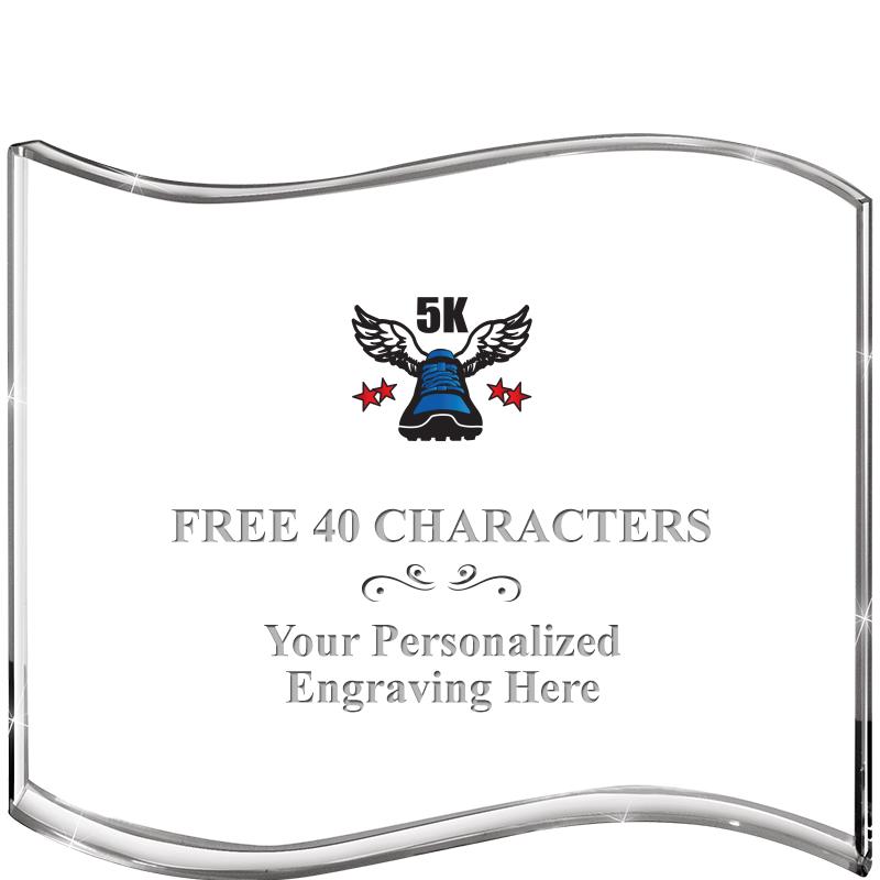 5" HANG TEN WAVE ACRYLIC HZTL