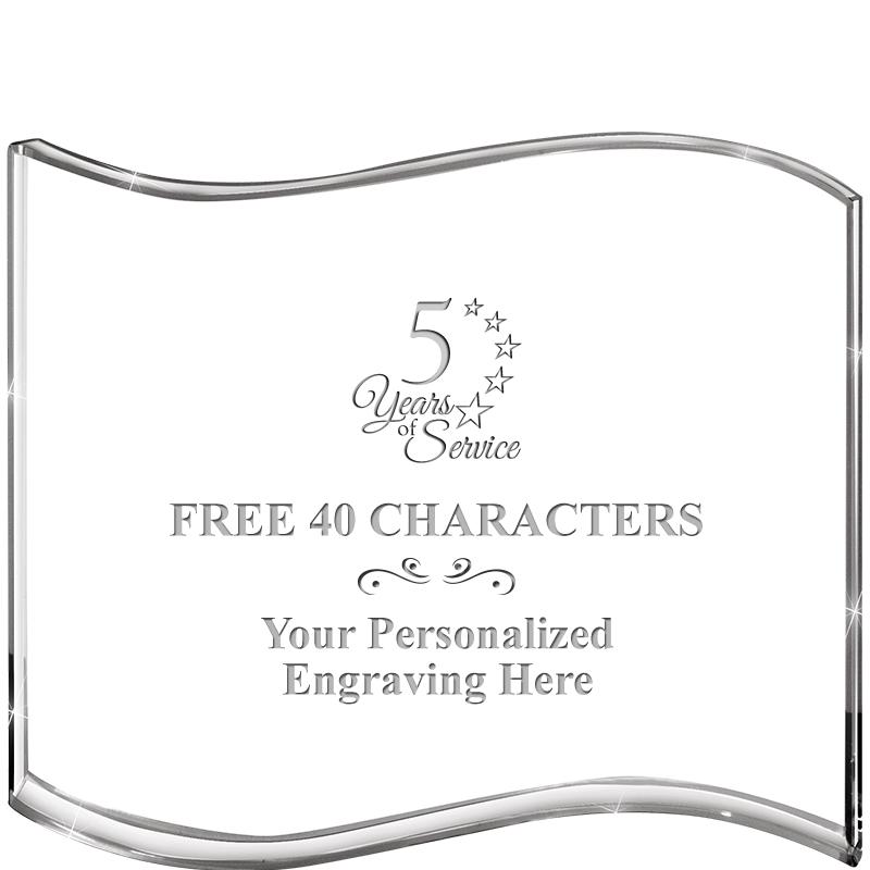 5" HANG TEN WAVE ACRYLIC HZTL