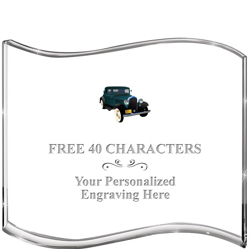 5" HANG TEN WAVE ACRYLIC HZTL