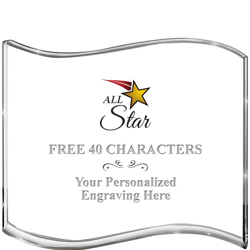 5" HANG TEN WAVE ACRYLIC HZTL