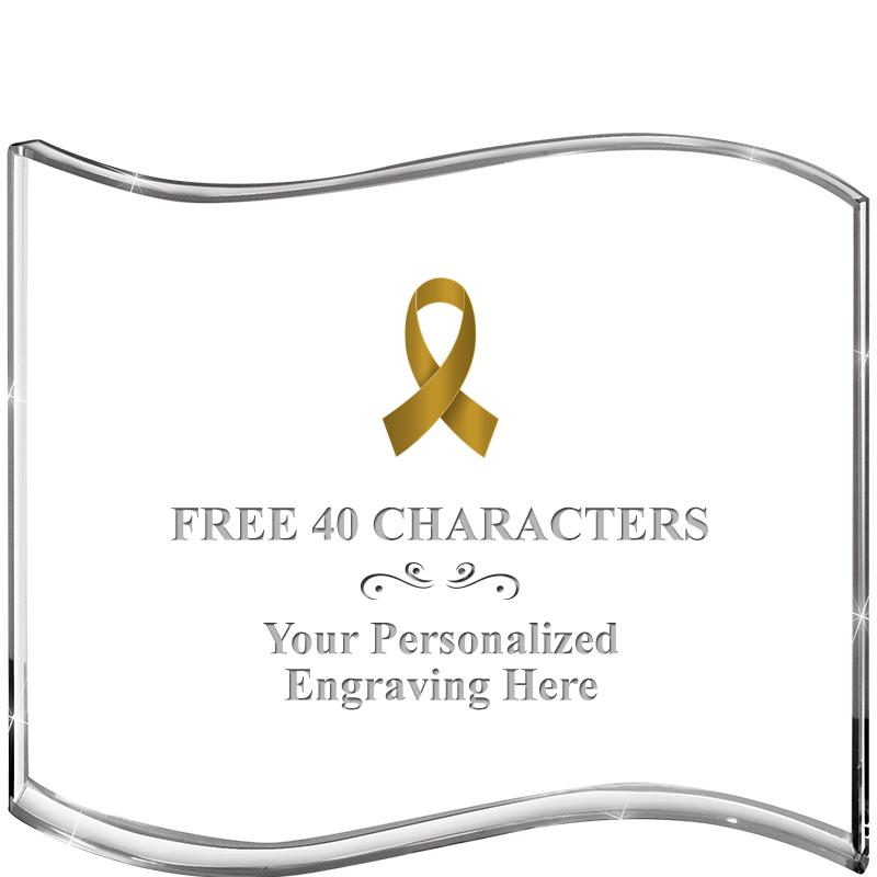 5" HANG TEN WAVE ACRYLIC HZTL