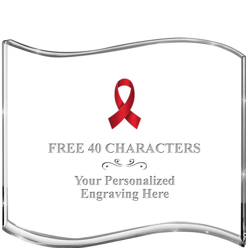 5" HANG TEN WAVE ACRYLIC HZTL