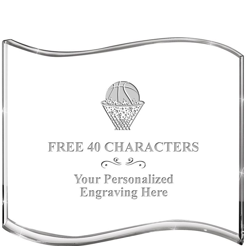 5" HANG TEN WAVE ACRYLIC HZTL