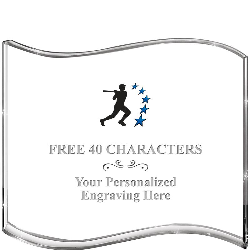 5" HANG TEN WAVE ACRYLIC HZTL