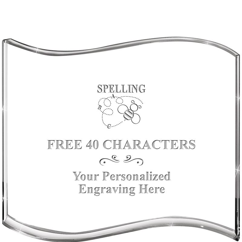 5" HANG TEN WAVE ACRYLIC HZTL