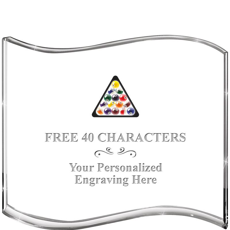 5" HANG TEN WAVE ACRYLIC HZTL