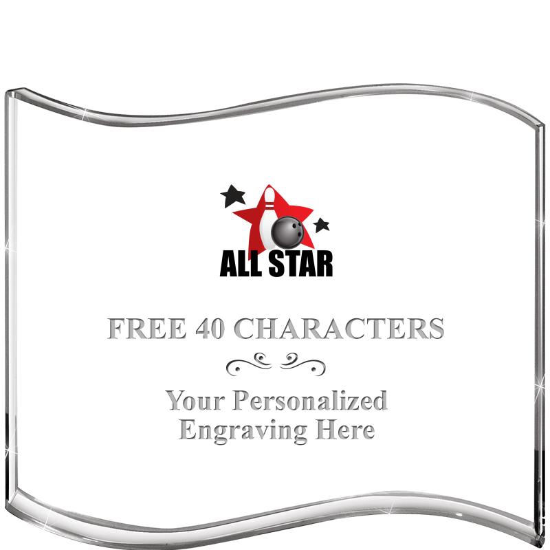 5" HANG TEN WAVE ACRYLIC HZTL