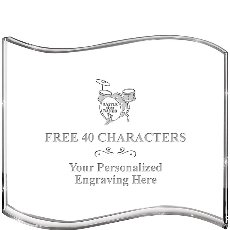 5" HANG TEN WAVE ACRYLIC HZTL