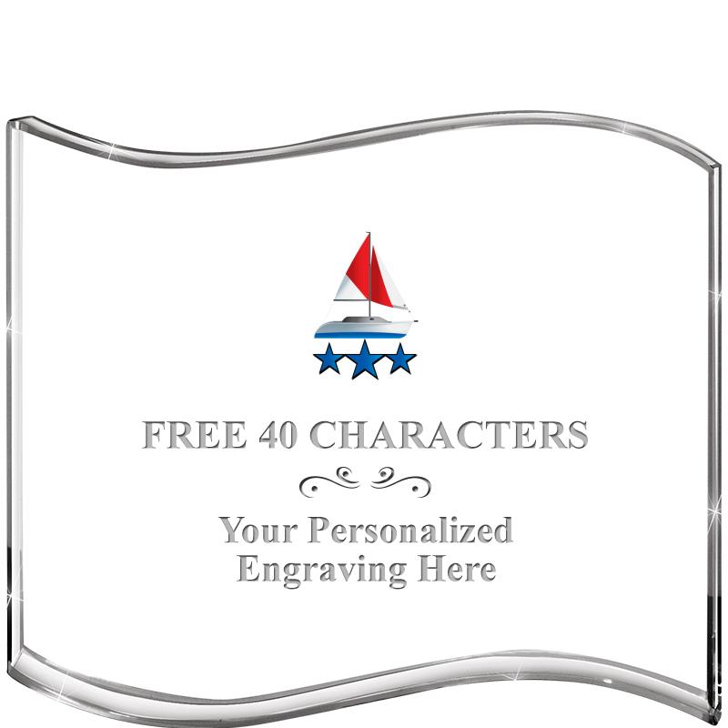 5" HANG TEN WAVE ACRYLIC HZTL