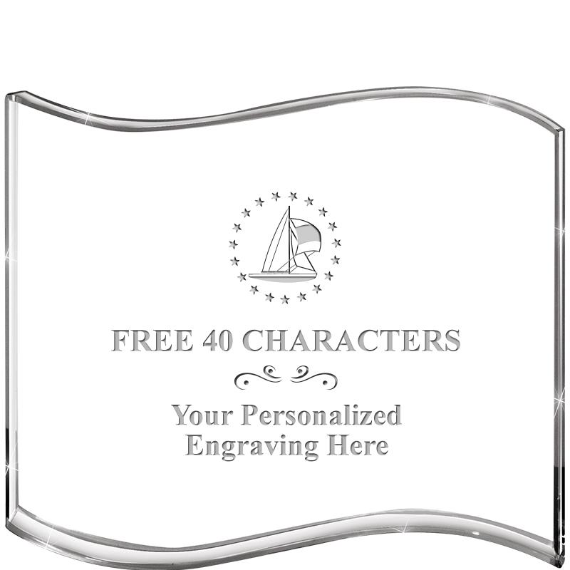 5" HANG TEN WAVE ACRYLIC HZTL