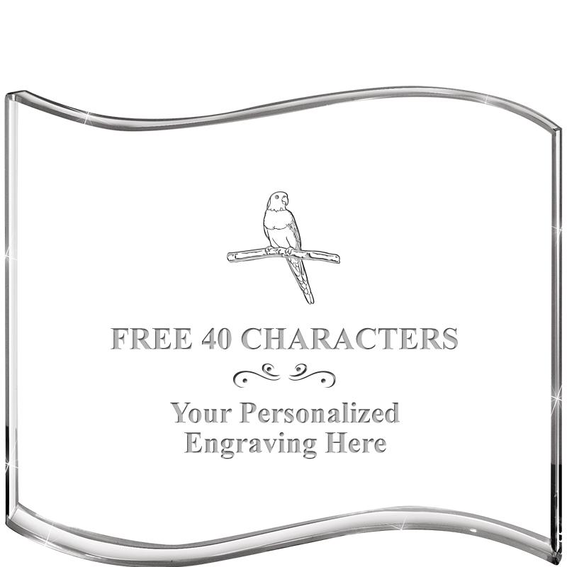 5" HANG TEN WAVE ACRYLIC HZTL