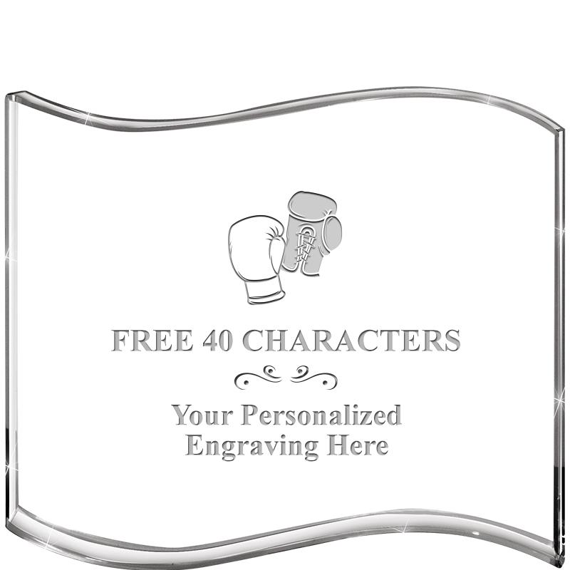 5" HANG TEN WAVE ACRYLIC HZTL