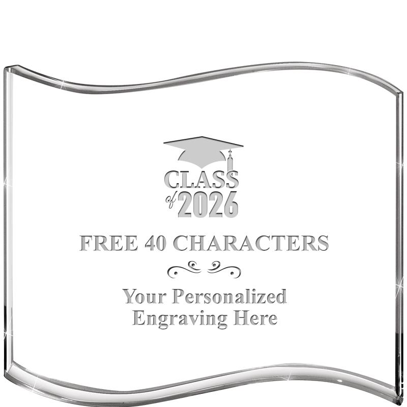 5" HANG TEN WAVE ACRYLIC HZTL