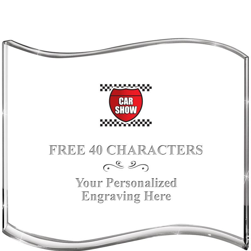 5" HANG TEN WAVE ACRYLIC HZTL