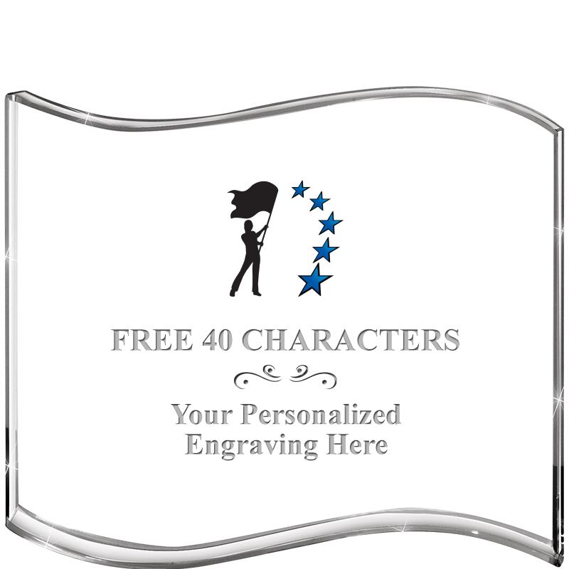 5" HANG TEN WAVE ACRYLIC HZTL