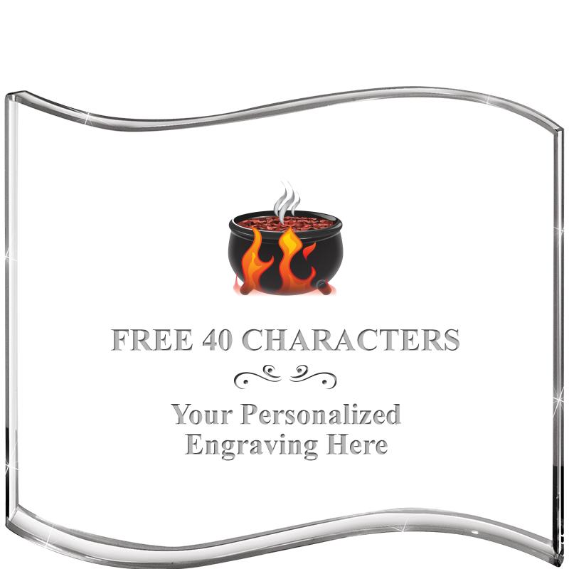 5" HANG TEN WAVE ACRYLIC HZTL