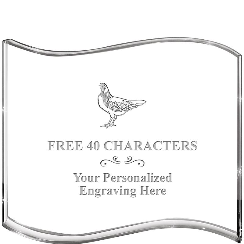 5" HANG TEN WAVE ACRYLIC HZTL