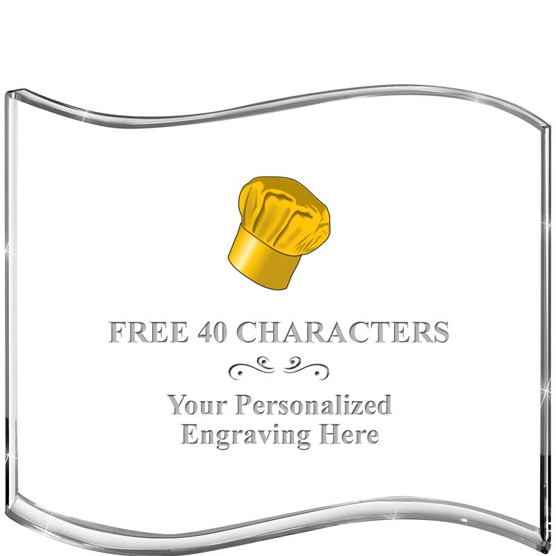 5" HANG TEN WAVE ACRYLIC HZTL