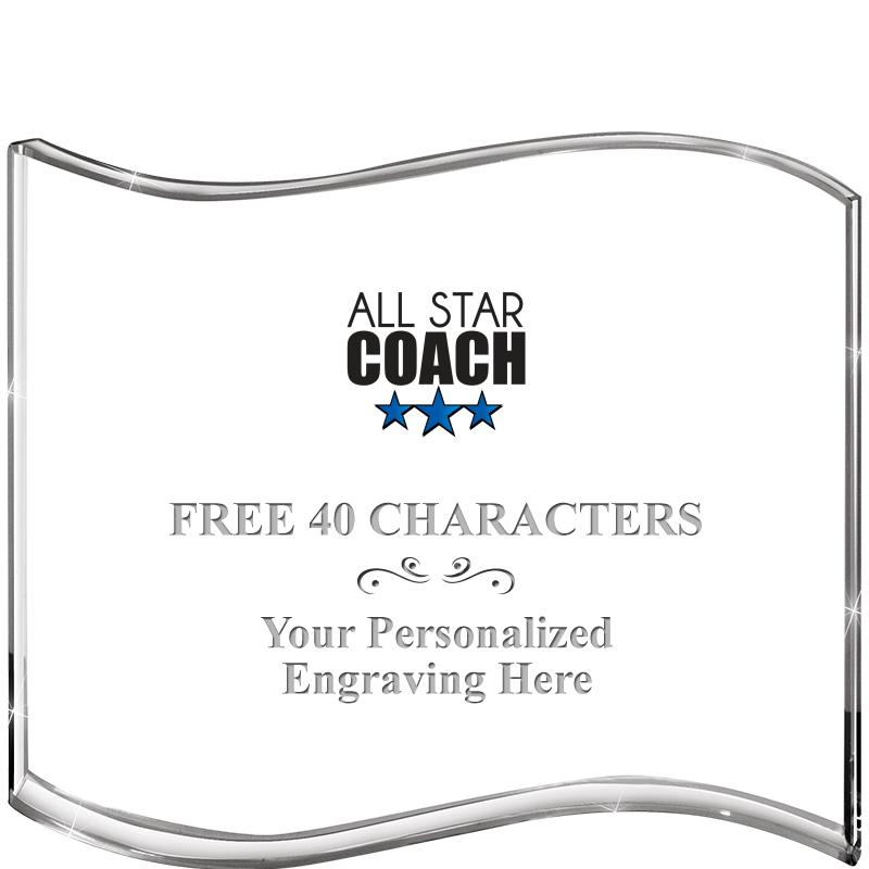 5" HANG TEN WAVE ACRYLIC HZTL