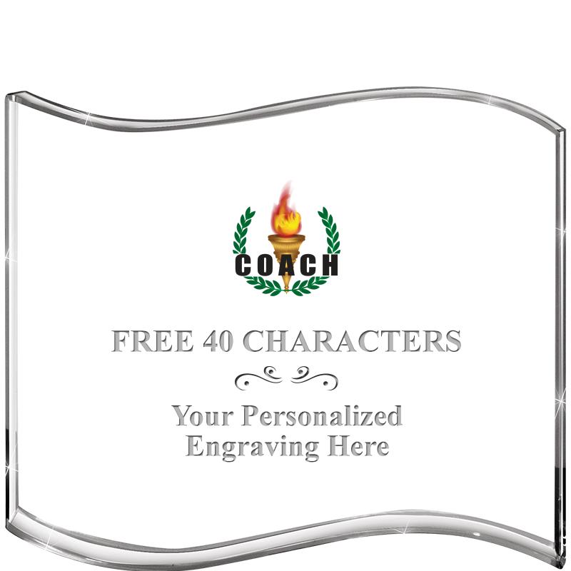 5" HANG TEN WAVE ACRYLIC HZTL