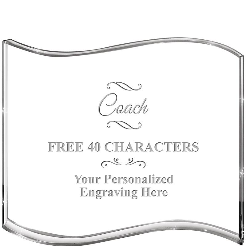 5" HANG TEN WAVE ACRYLIC HZTL