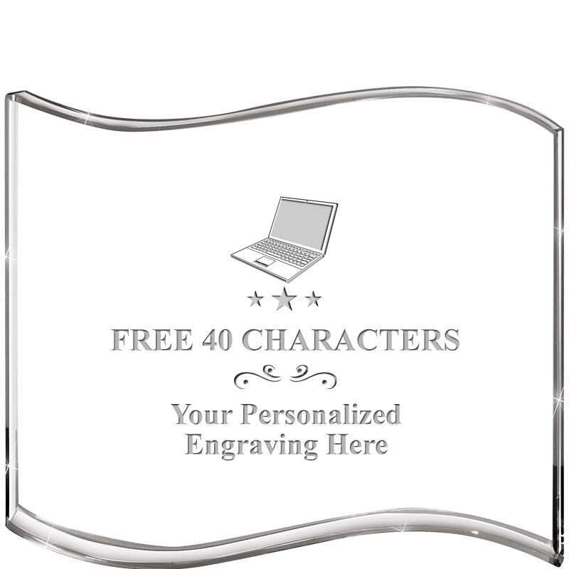 5" HANG TEN WAVE ACRYLIC HZTL