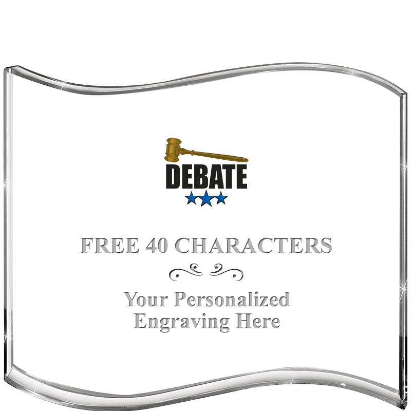 5" HANG TEN WAVE ACRYLIC HZTL