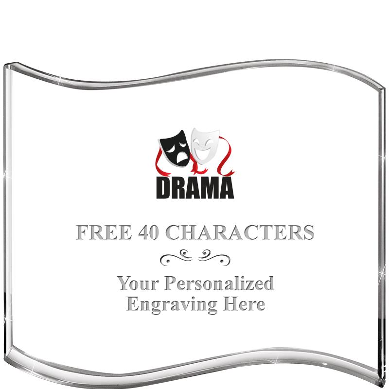 5" HANG TEN WAVE ACRYLIC HZTL