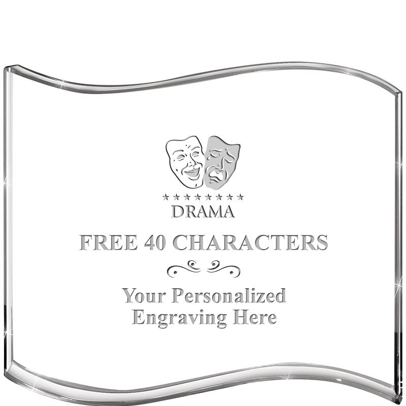 5" HANG TEN WAVE ACRYLIC HZTL