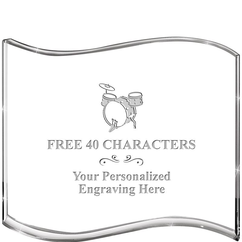 5" HANG TEN WAVE ACRYLIC HZTL