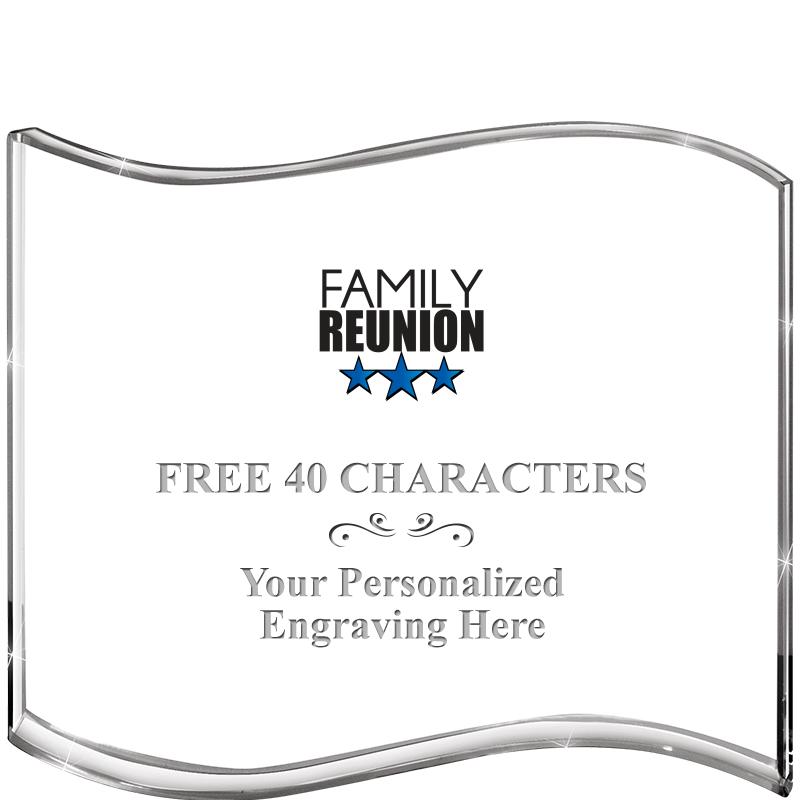 5" HANG TEN WAVE ACRYLIC HZTL