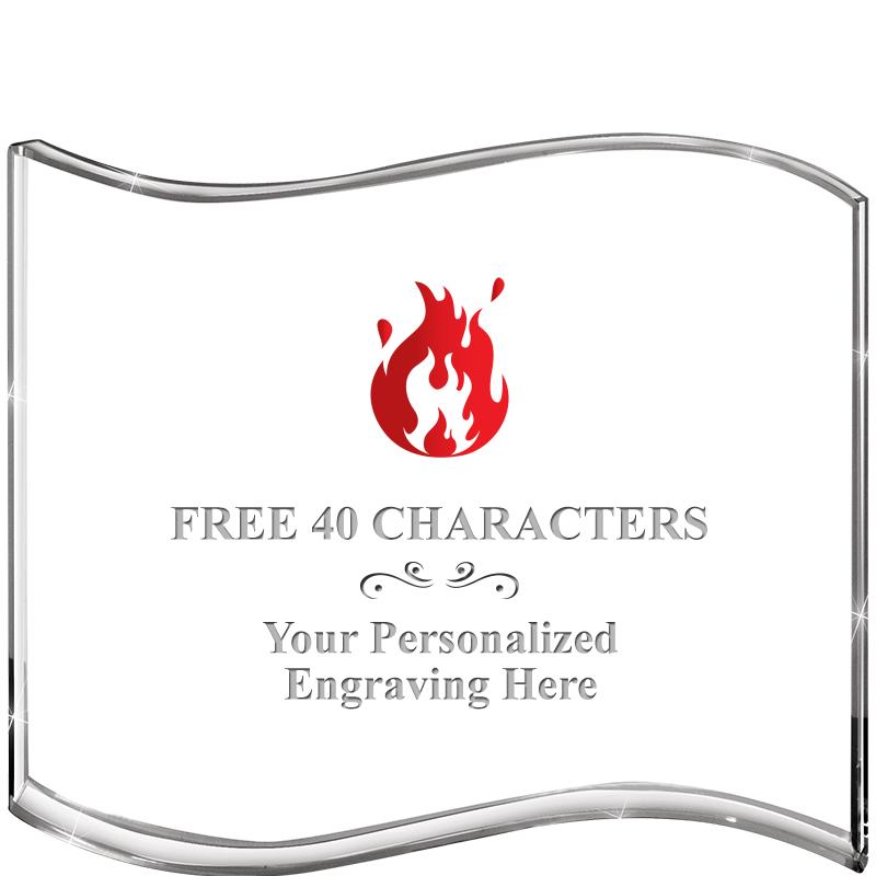 5" HANG TEN WAVE ACRYLIC HZTL