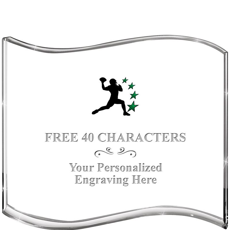 5" HANG TEN WAVE ACRYLIC HZTL