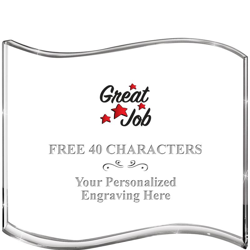 5" HANG TEN WAVE ACRYLIC HZTL